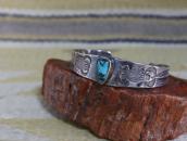 Atq Kewa or Navajo Owls Stamped Ingot Silver Cuff  c.1920～