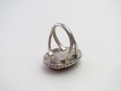 Vtg Navajo Split Shank Ring w/Rainbow PetrifiedWood  c.1960～