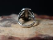 Vintage Navajo Worn Silver Ring w/Black Onyx  c.1950～