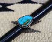 Vtg Navajo Split Shank Ring w/Gem Quality Turquoise c.1950～