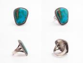 Vtg Navajo Split Shank Ring w/Gem Quality Turquoise c.1950～