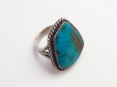 Vtg Navajo Split Shank Ring w/Gem Quality Turquoise c.1950～