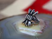 Antique Navajo Repoused Box Bow Face Ketoh Ring  c.1930～