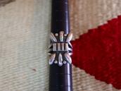 Antique Navajo Repoused Box Bow Face Ketoh Ring  c.1930～