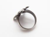 Antique Navajo Repoused Box Bow Face Ketoh Ring  c.1930～