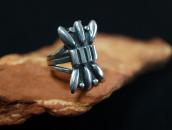 Antique Navajo Repoused Box Bow Face Ketoh Ring  c.1930～