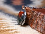 Vintage Navajo "HAND MADE" Moss Agate Top Necklace  c.1950～