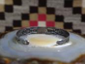 Atq T-bird & Arrow Repoused Silver Cuff w/Turquoise  c.1935～