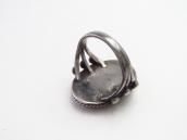 Atq Navajo Ring in Silver w/Two Tone PetrifiedWood c.1945～