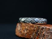 Historic Navajo Stamped & Filed Heavy Silver Cuff  c.1930～