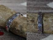 Historic Navajo Stamped & Filed Heavy Silver Cuff  c.1930～