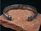 Historic Navajo Stamped & Filed Heavy Silver Cuff  c.1930～