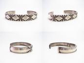 Historic Navajo Stamped & Filed Heavy Silver Cuff  c.1930～