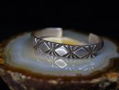 Historic Navajo Stamped & Filed Heavy Silver Cuff  c.1930～