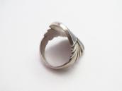 Vtg Zuni/Navajo Black Onyx Inlay Silver Men's Ring c.1955～