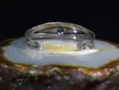 Antique Sun Face Stamped T-Bird Applique Silver Cuff c.1930～