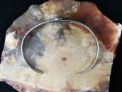 Antique Sun Face Stamped T-Bird Applique Silver Cuff c.1930～