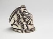 【Clendon Pete】 Navajo Shell Repoused Wide Width Ring  JP20
