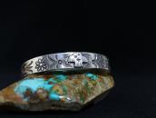 Atq Navajo 卍 Stamped T-bird Applique Coin Silver Cuff c.1930