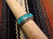 Vintage Zuni Channel Inlay Silver Ring  c.1960～