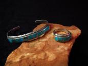 Vintage Zuni Channel Inlay Silver Ring  c.1960～