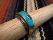 Vintage Zuni Channel Inlay Silver Ring  c.1960～