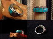 Vintage Zuni Channel Inlay Silver Ring  c.1960～