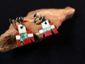 Atq Kewa Thunderbird/Batterybird Screw-back Earring  c.1940～