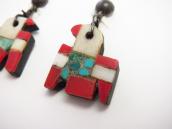 Atq Kewa Thunderbird/Batterybird Screw-back Earring  c.1940～