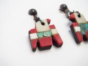 Atq Kewa Thunderbird/Batterybird Screw-back Earring  c.1940～