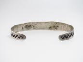 Atq Navajo 『ON BOOK』卍 Stamped Silver Cuff w/Turquoise c.1930