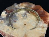 Atq Navajo 『ON BOOK』卍 Stamped Silver Cuff w/Turquoise c.1930