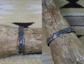 Atq Navajo 『ON BOOK』卍 Stamped Silver Cuff w/Turquoise c.1930