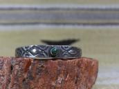 Atq Navajo 『ON BOOK』卍 Stamped Silver Cuff w/Turquoise c.1930