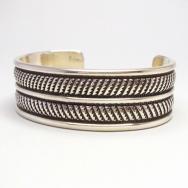 【Clendon Pete】 NAVAJO GUILD Style Heavy Cuff Bracelet  M-L