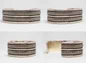 【Clendon Pete】 NAVAJO GUILD Style Heavy Cuff Bracelet  M-L
