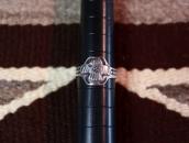 Atq 卍 Stamped Thunderbird Applique Cigar Band Ring  c.1930