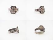 Atq 卍 Stamped Thunderbird Applique Cigar Band Ring  c.1930