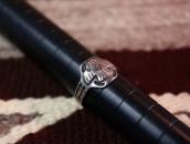 Atq 卍 Stamped Thunderbird Applique Cigar Band Ring  c.1930