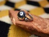 Atq "Navajo Pearl" Face Arrows Stamped Silver Ring  c.1935～