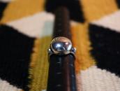 Atq "Navajo Pearl" Face Arrows Stamped Silver Ring  c.1935～