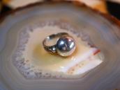 Atq "Navajo Pearl" Face Arrows Stamped Silver Ring  c.1935～