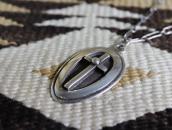 【Lewis Lomay】Hopi Vtg Cross Overlay Pendant/Necklace c.1960～