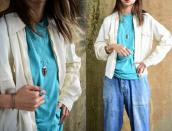 【Lewis Lomay】Hopi Vtg Cross Overlay Pendant/Necklace c.1960～