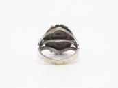 Vintage Split Shank Silver Ring w/Old Gem Turquoise  c.1945～