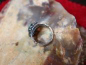Vintage Split Shank Silver Ring w/Old Gem Turquoise  c.1945～