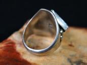 【Joe Chee】Navajo Mens Silver Ring w/Rhombus Turquoise c.1965