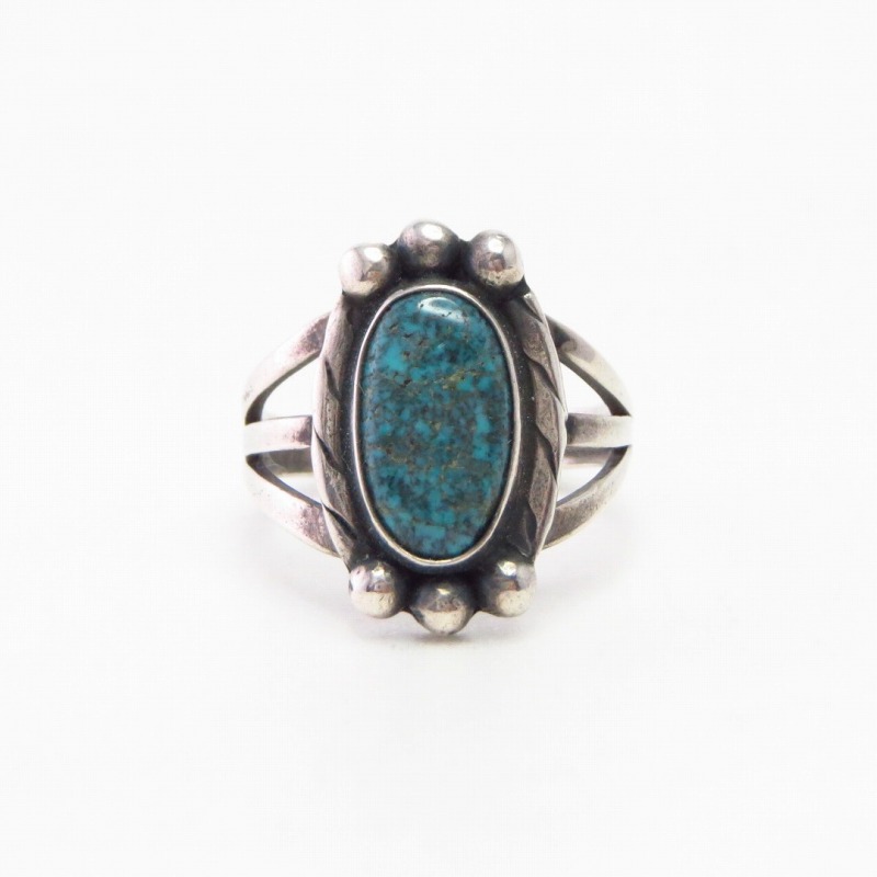Vintage Navajo Gem Quality Turquoise Small Ring  c.1950