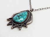 Vtg Navajo 『IC』 Hallmarked Turquoise Fob Necklace  c.1960～
