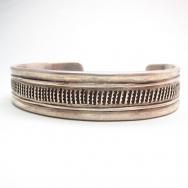 Antique Stamped Ingot Silver Cuff Bracelet c.1930～